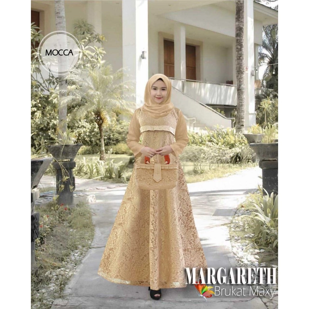 Baju Wanita Hj Maxi Margareth Jc Mocca Baju Wanita Hj Maxi Margareth Jc Mocca