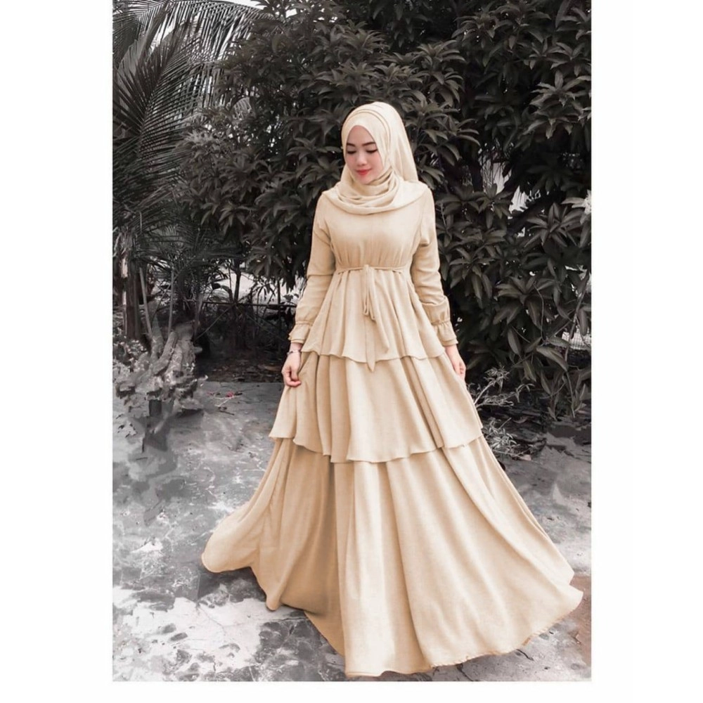 Baju Wanita Hj Maxi Diana Ra Mocca