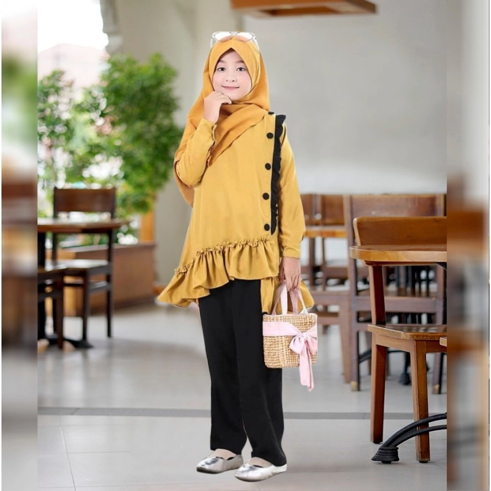 Baju Anak Kd St Enisa Fs Mustard