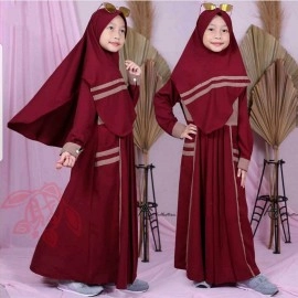Baju Anak Kd Syari Dumai Ed Maroon