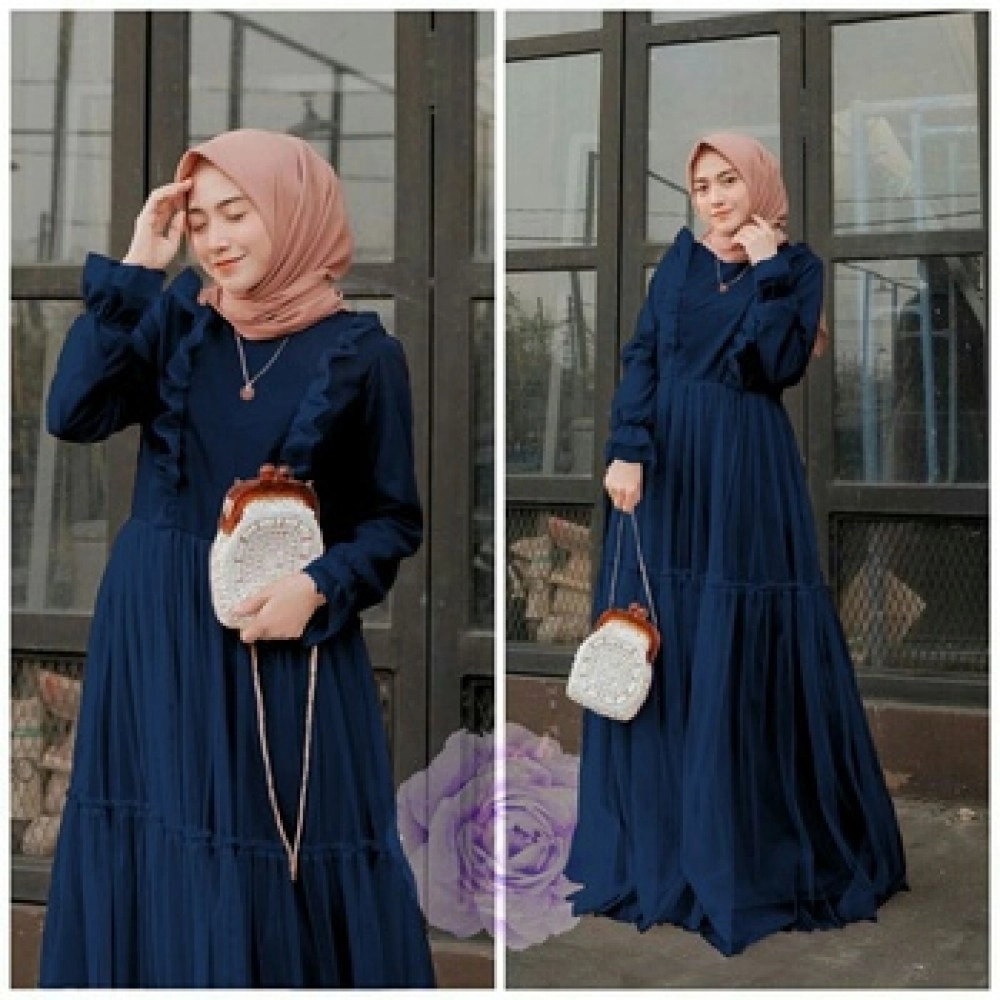 Baju Wanita Hj Maxi Laily Tile Rd Navy Baju Wanita Hj Maxi Laily Tile Rd Navy