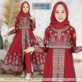 Baju Anak Kd St Depika Ed Bordir Maron