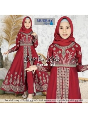 Baju Anak Kd St Depika Ed Bordir Maron