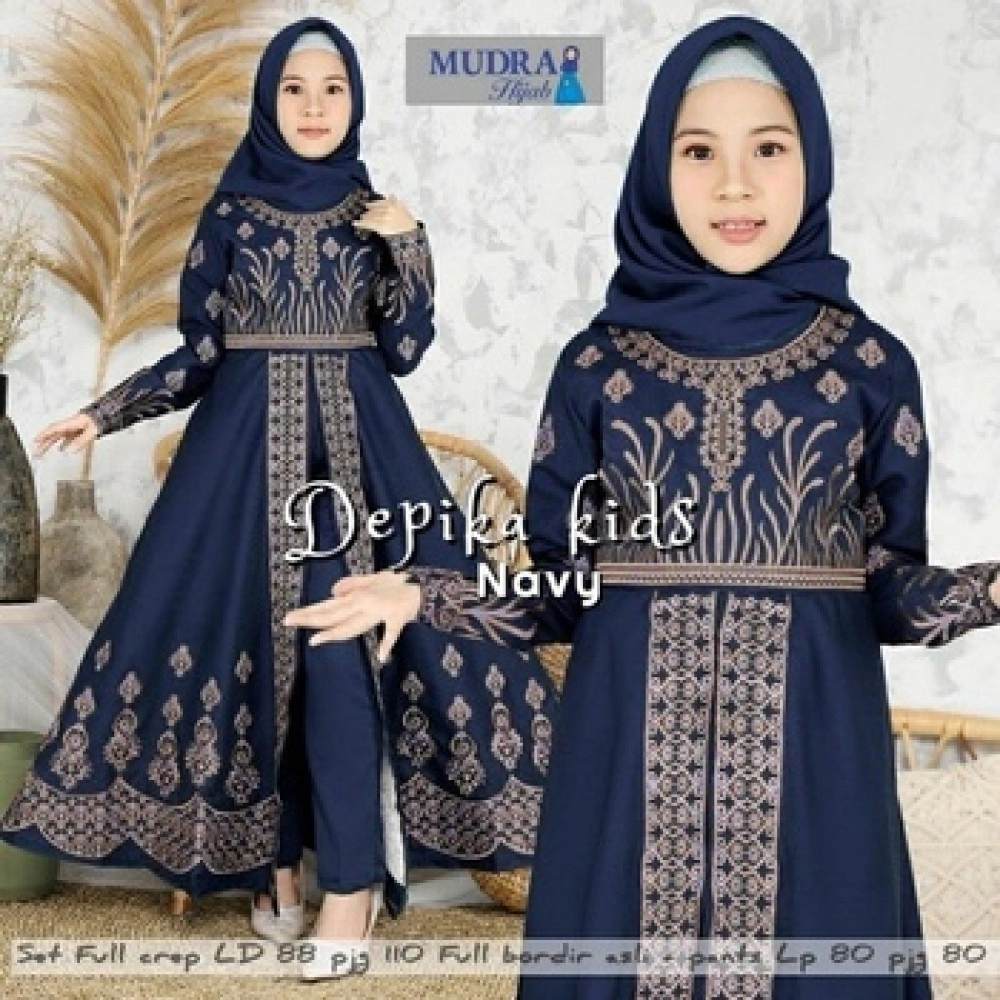 Baju Anak Kd St Depika Ed Bordir Navy Baju Anak Kd St Depika Ed Bordir Navy