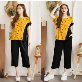 Baju Wanita Jumbo St Pevita Fh Mustard