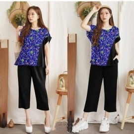 Baju Wanita Jumbo St Pevita Fh Navy