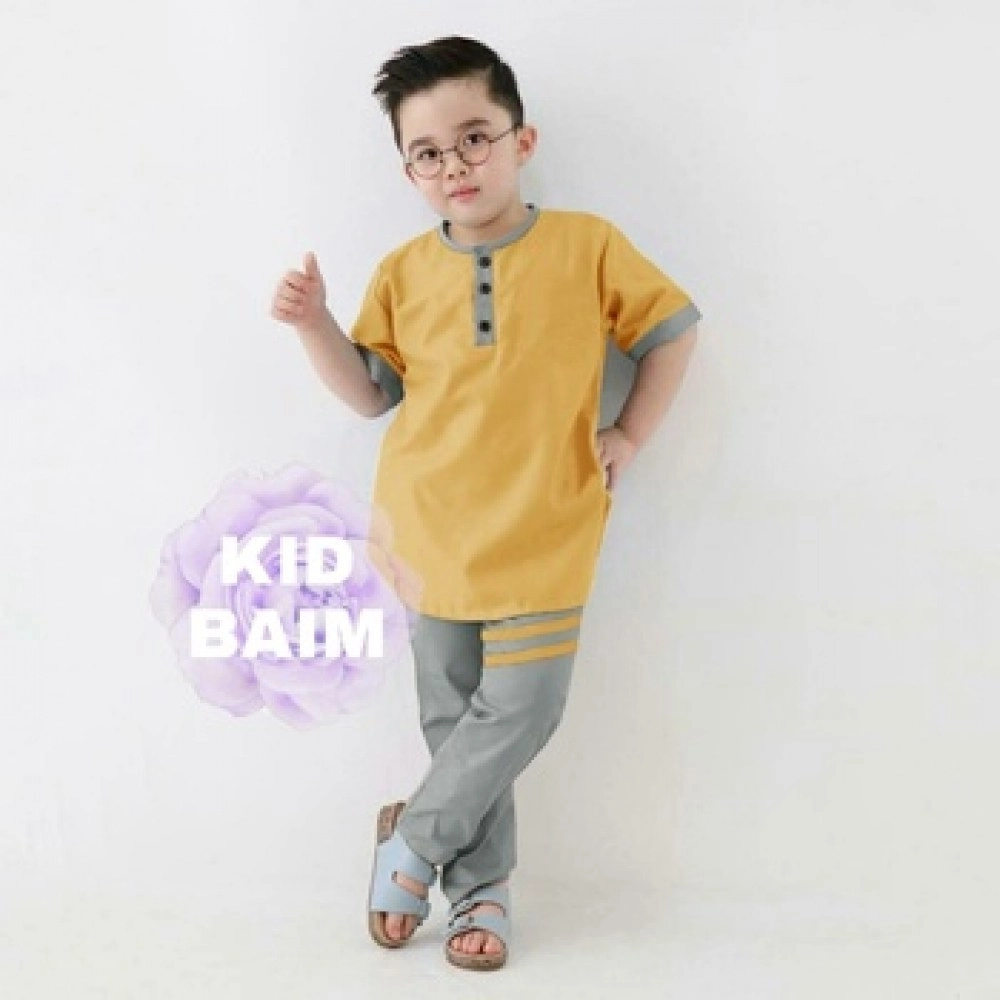 Baju Anak Kd Koko Baim Ed Mustard