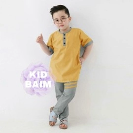 Baju Anak Kd Koko Baim Ed Mustard