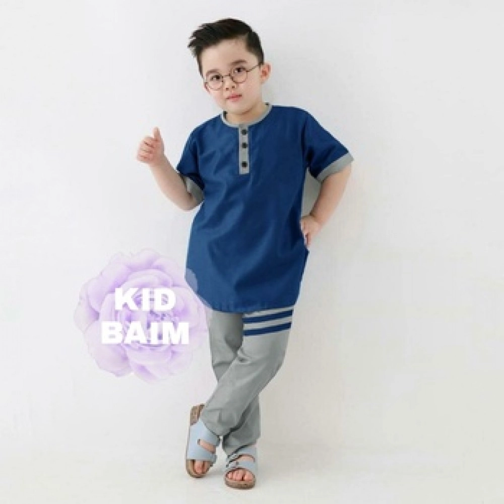 Baju Anak Kd Koko Baim Ed Navy