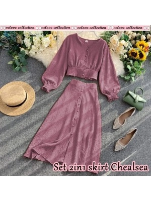 Baju Korea St Skirt Chealsea Vl Dusty