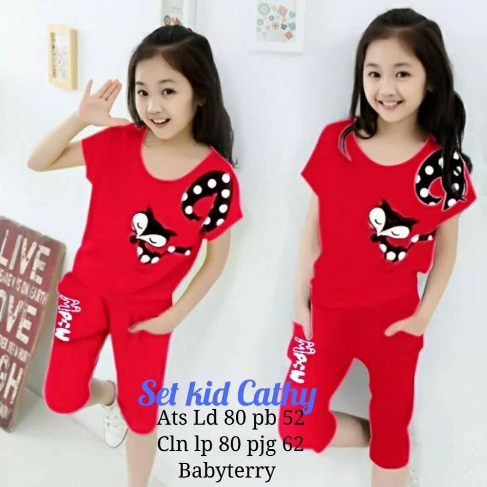 Baju Anak Kd St Cathy 092 Merah