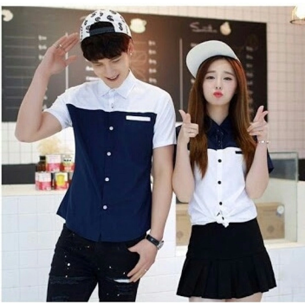 Baju Couple Cp Bluewhite Ro