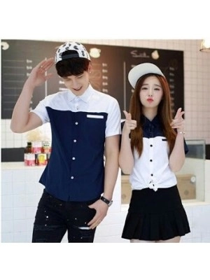 Baju Couple Cp Bluewhite Ro