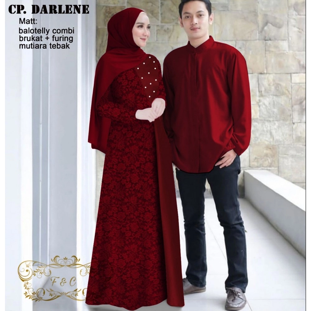 Baju Couple Cp Darlene Ff Maroon