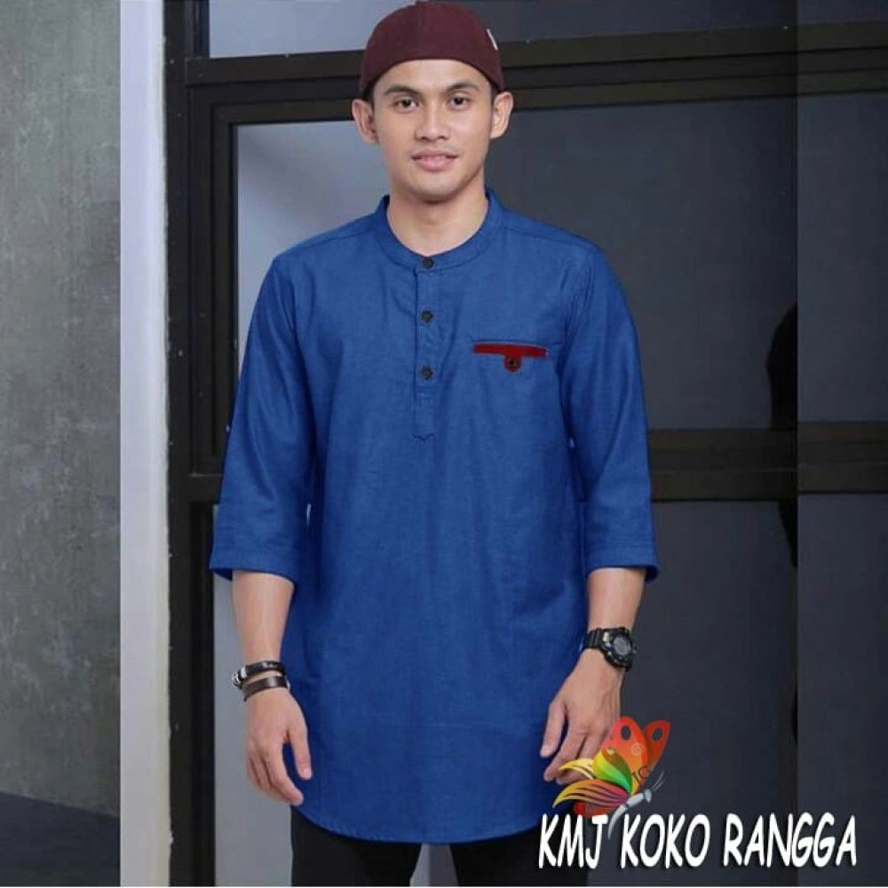 Baju Pria Koko Man Rangga Jc Navy