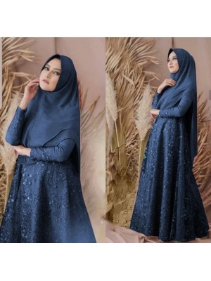 Baju Korea Hj Syari Ariana Ra Navy