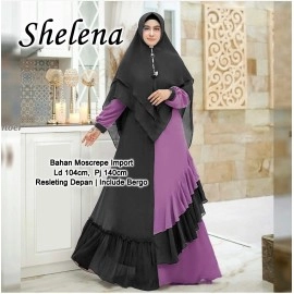 Baju Korea Hj Syari Shelena Us Black