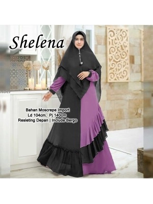 Baju Korea Hj Syari Shelena Us Black