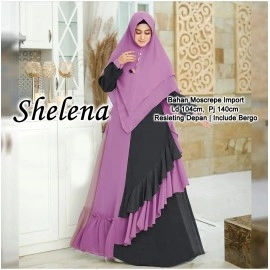 Baju Korea Hj Syari Shelena Us Lavender