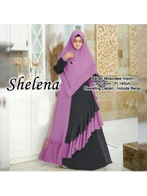 Baju Korea Hj Syari Shelena Us Lavender