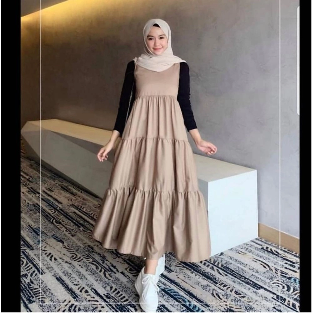 Baju Korea Overall Drs Sakura Sf Cream Baju Korea Overall Drs Sakura Sf Cream