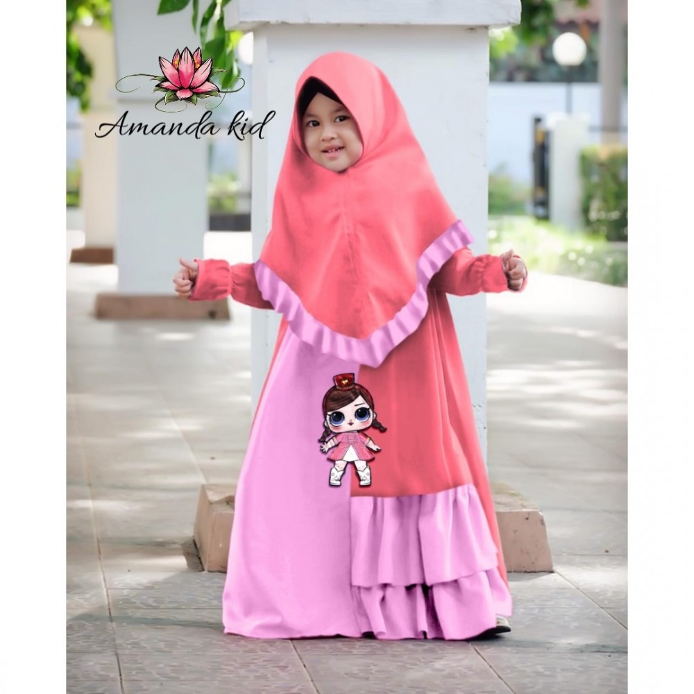 Baju Anak Kd Hj Syari Amanda Pashmina Salem Baju Anak Kd Hj Syari Amanda Pashmina Salem