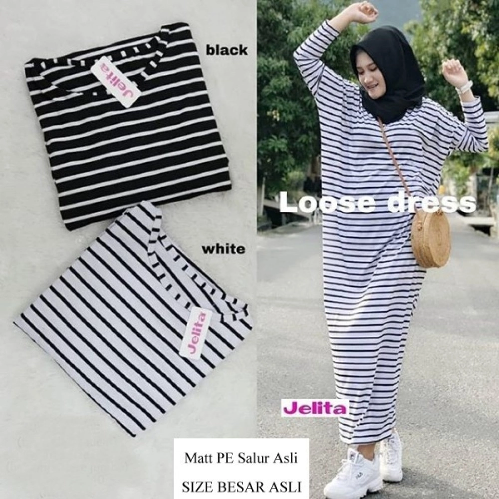 Baju Korea Long Drs Loose Sf