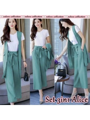Baju Korea St Alice 3In1 Vl Toska