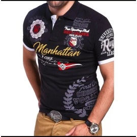 Baju Pria Top Man Mht Bordir Black