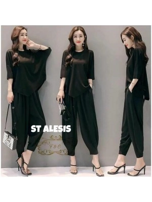 Baju Korea St Alesis Hitam