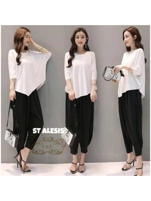 Baju Korea St Alesis Putih