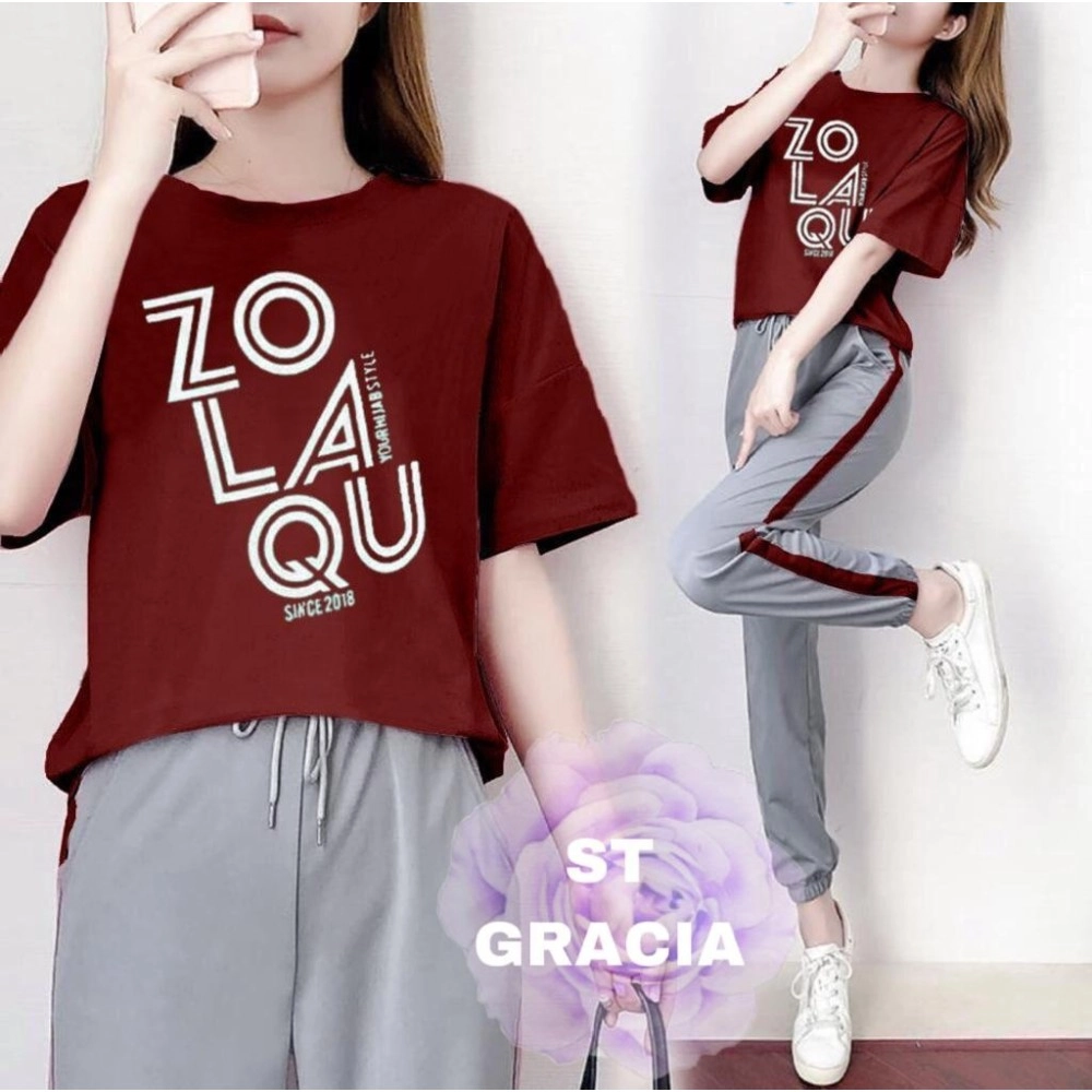 Baju Korea St Graci Maroon