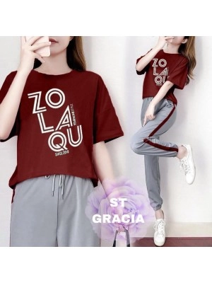 Baju Korea St Graci Maroon