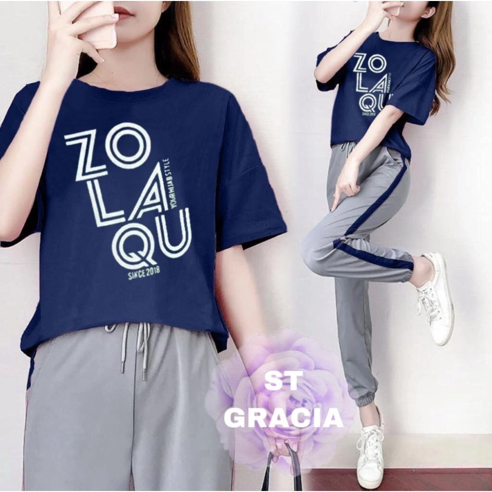 Baju Korea St Graci Navy