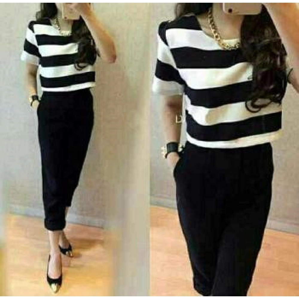 Baju Korea St Saluri Hitam