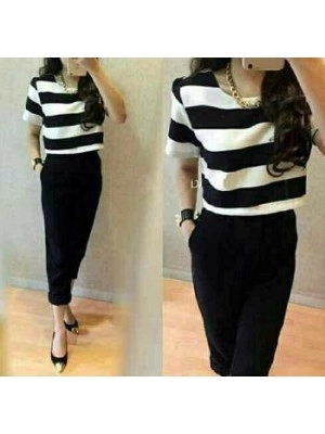 Baju Korea St Saluri Hitam