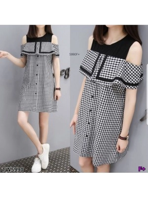 Baju Korea Top Isyana Kotak Hn Hitam