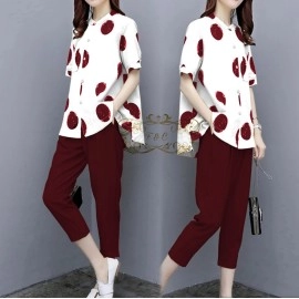 Baju Korea St Sarita Ff Putihmaroon