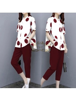 Baju Korea St Sarita Ff Putihmaroon