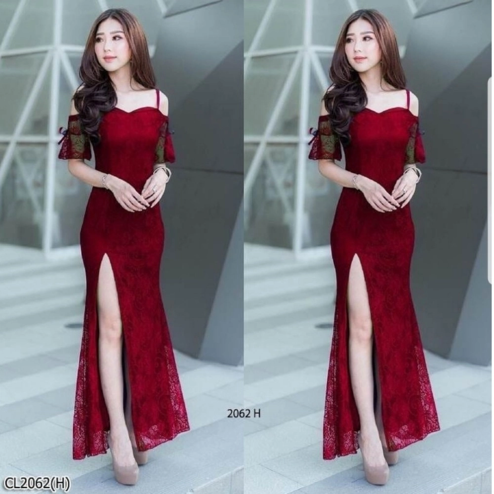 Baju Korea Drs Bronia Hn Maroon