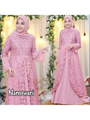 Baju Korea Hj Maxi Nareswari Fe Dusty