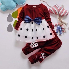 Baju Anak Kd St Ribbonbara Vb Maroon