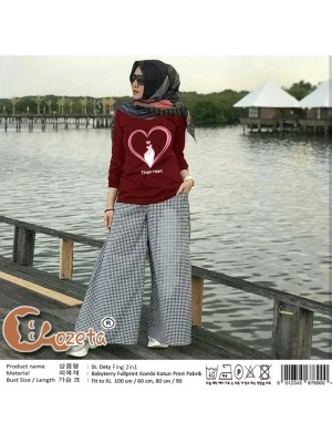 Baju Korea St Dety Fing X Maroon