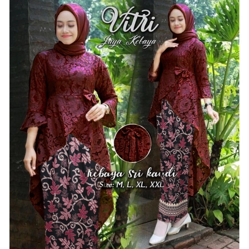 Baju Wanita St Kb Vitri Rd Maroon
