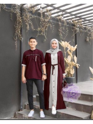 Baju Couple Cp Sinha Rd Maroon
