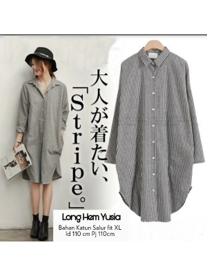 Baju Wanita Long Hem Yusia Ms Hitam