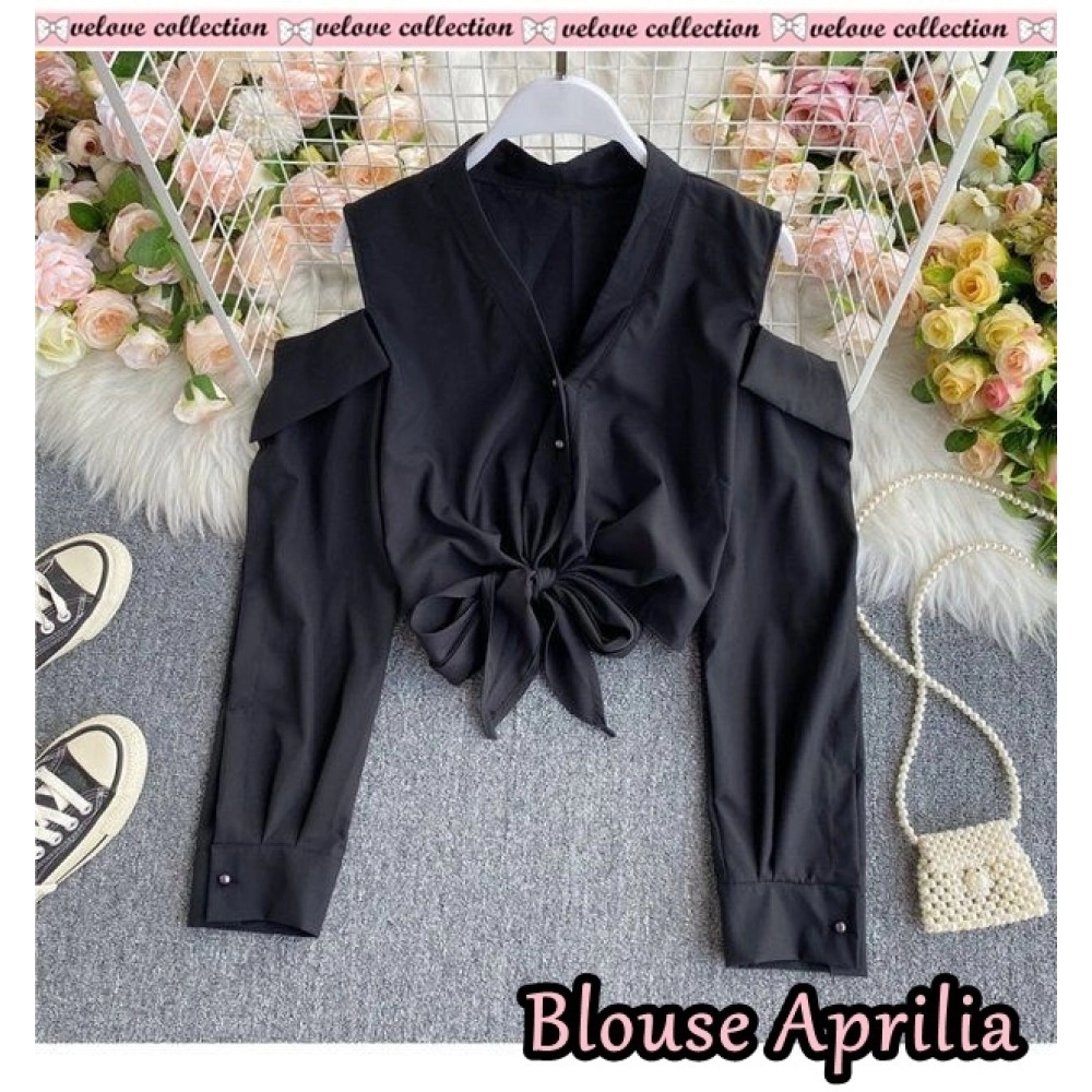Baju Wanita Blouse Aprilia Vl Hitam