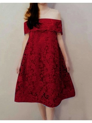 Baju Wanita Drs Rara Fhl Maroon