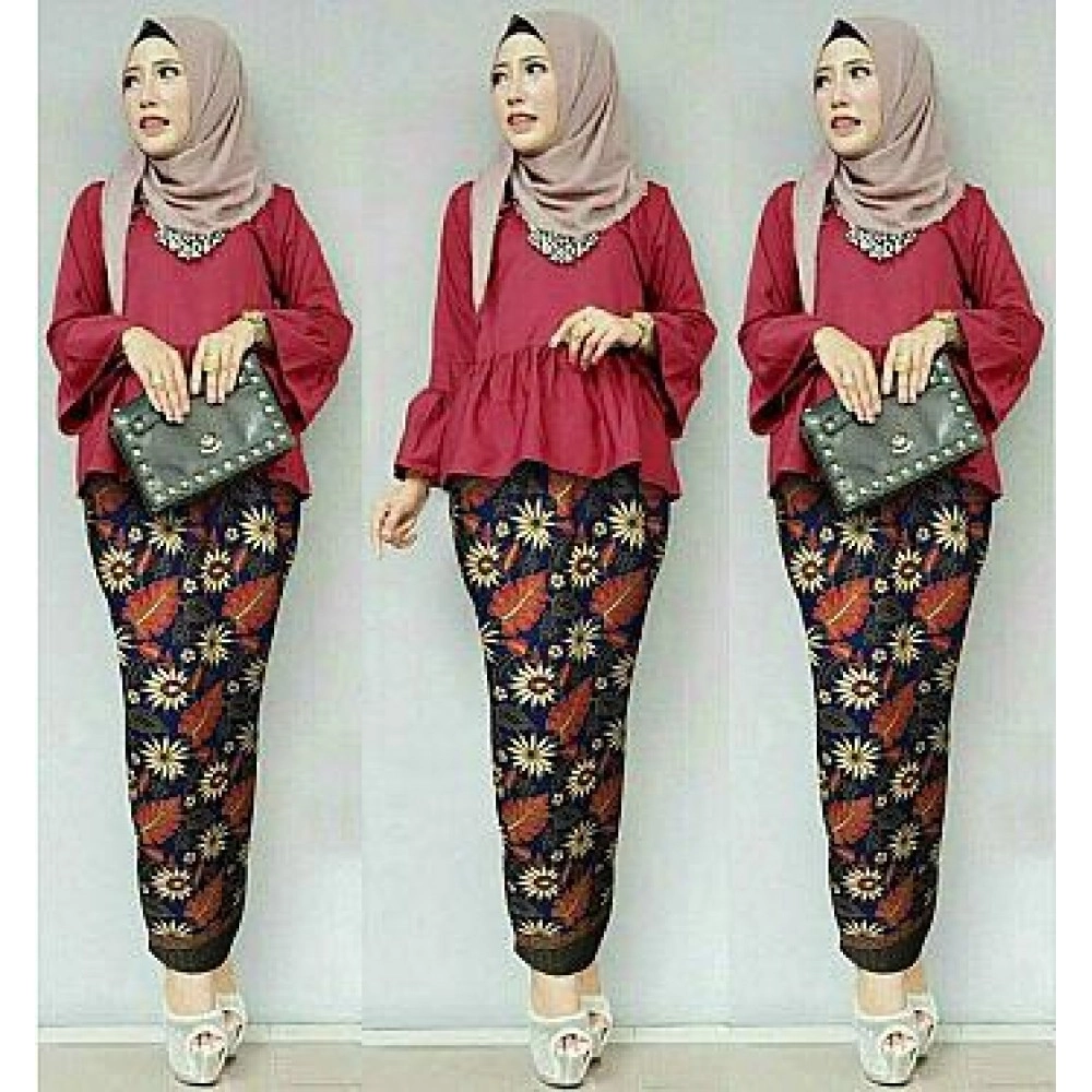 Baju Wanita St Kb Rafika Maroon