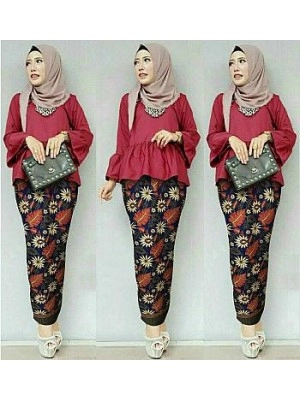 Baju Wanita St Kb Rafika Maroon